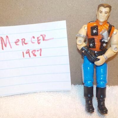 Vintage 1987 G.I. Joe figure " The  MERCER ".
