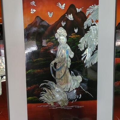 4 piece oriental wall art mother of pearl