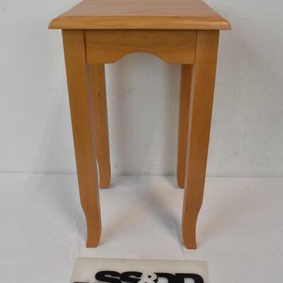 Light Brown Wooden End Table, Plant Stand 21