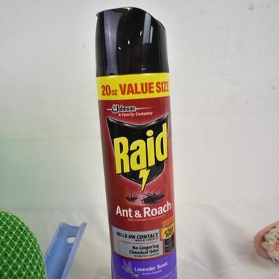 15 Cleaning Supplies&Plastic Buckets: Wood Cleaner, Raid, Dustpan, etc