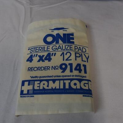 Medical Supplies +IHC Duffel: Gauze Pads, Hydrogen Peroxide, Saline Solution,etc