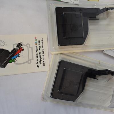 23 pc Office/School Supplies, Sterilite Bucket Front Clasp Broken
