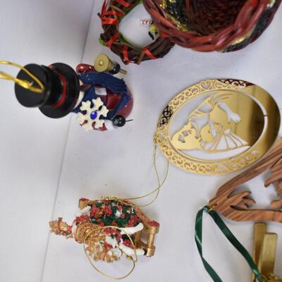 21 pc Holiday Lot: Christmas in My Heart, Soap Dispensers, Ornaments, Gift Bags