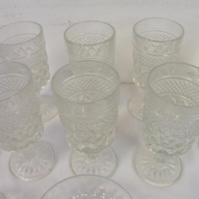 8 Crystal Glasses and 4 Trinket Bowls