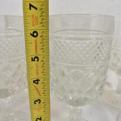 8 Crystal Glasses and 4 Trinket Bowls