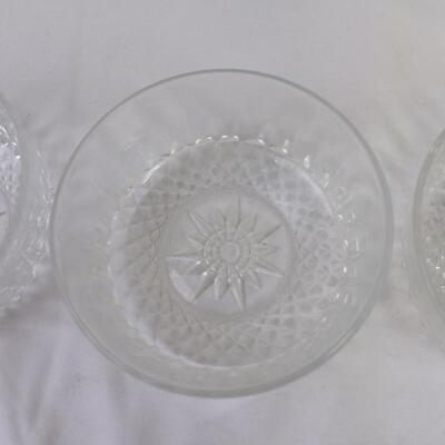 8 Crystal Glasses and 4 Trinket Bowls