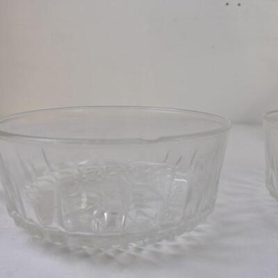 8 Crystal Glasses and 4 Trinket Bowls