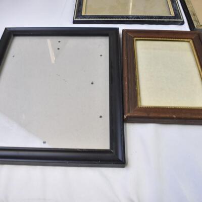 Lot of 10 Frames, Wooden, Gold, 8" x 10" and Other Assorted Sizes