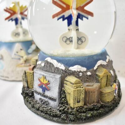Two 2002 Salt Lake Winter Olympic Snow Globes