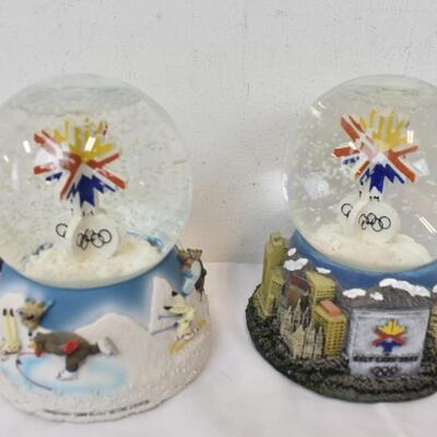Two 2002 Salt Lake Winter Olympic Snow Globes