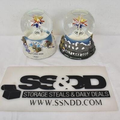 Two 2002 Salt Lake Winter Olympic Snow Globes