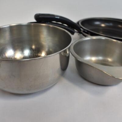 12 pc Kitchen, Toaster, Pans, Small Bowls, Hot Pads, Small Roasting Pot