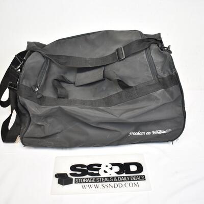 Freedom On Wheels Duffel Bag, about 23" x 13"