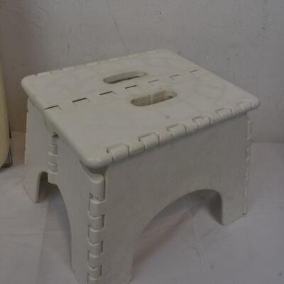 2 pc Home Goods: Small Foldable Step Stool, small Ironing Board