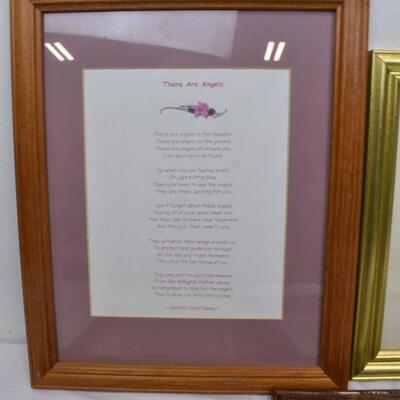 4 pc Framed Religious Decor: The Living Christ, There are Angels