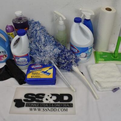 14 pc Cleaning Supplies, Downy Fabric Softener, Oxygen Cleaner