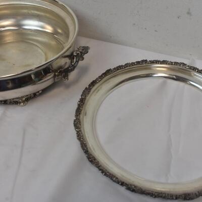 Silver Plated Serving Bowl, The Van Bergh S.P.CO. Quadruple Plate