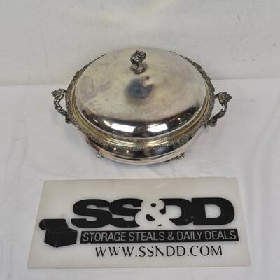 Silver Plated Serving Bowl, The Van Bergh S.P.CO. Quadruple Plate