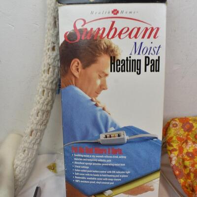 Personal Care Lot: Heating Pads, Scarves, Band-Aids, Umbrella, Mirrors
