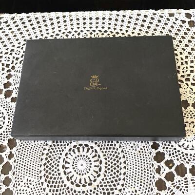 Lot 119 Sheffield Silver Plate Salad Set Original Box England 9"