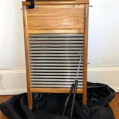 Lot 137 Zydeco Musical Washboard w/Bag Sticks & Thimbles