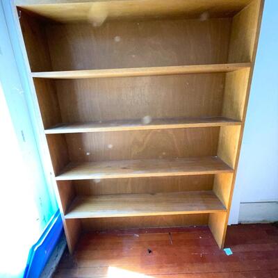 Lot 141 Large Fixed Shelf Bookcase Veneer Finish
