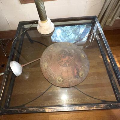 Lot 153 Decorative Round Metal Shield + Fencing Foil
