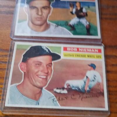 LOT 74   TWO TOPPS BASEBALL CARDS FROM 1956