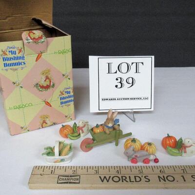 Blushing Bunnies Bountiful Harvest 5 Piece Set, 1997