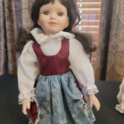 Porcelain doll on stand