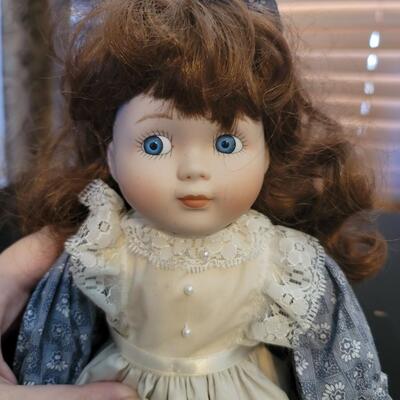 Blue eyed Porcelain doll