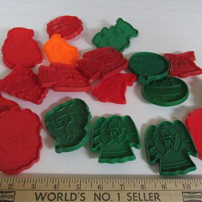 Lot of Plastic Cookie Cutters