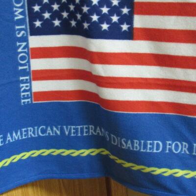 Patriotic Throw Thinner Fleece Material, 100% Polyester