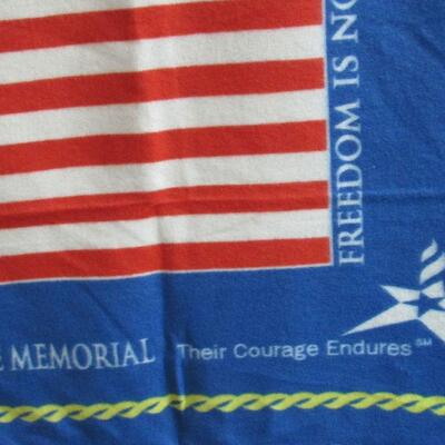 Patriotic Throw Thinner Fleece Material, 100% Polyester