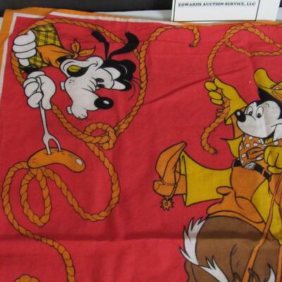 Vintage Walt Disney Productions Large Childs Bandana, Scarf or Hankie Maybe