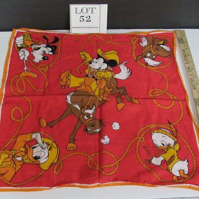 Vintage Walt Disney Productions Large Childs Bandana, Scarf or Hankie Maybe