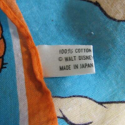 Vintage Mickey Mouse Child's Large Bandana, Scarf or Maybe Hankie, 100% Cotton, Japan