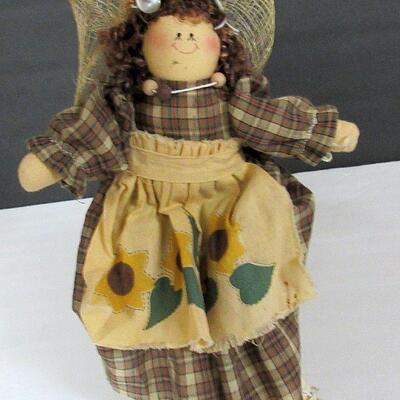 Cute Bathroom Wall Hanging Lady In Tub and Fabric Doll