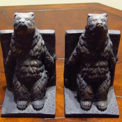 Pair of Bear Themed Bookends by SPI