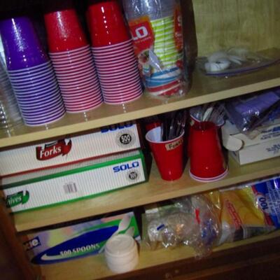 Collection of Various Paper and Plastic Products