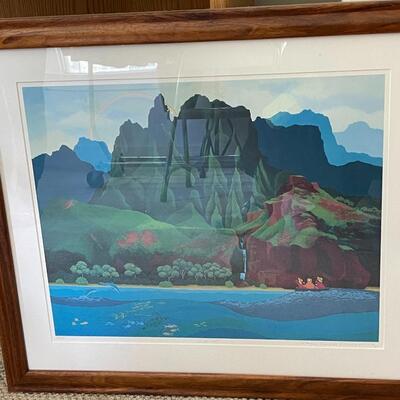 Lot 169 Framed Print Pali Coast Artist Signed & Limited Edition 393/750