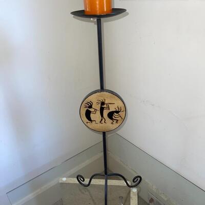 Lot 174 Kocopelli Candle Stand w/Native Dancers 30"