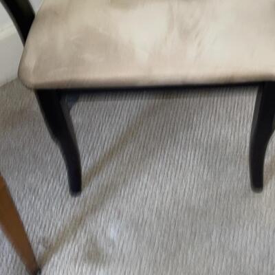 Lot 176 Wood Arm Chair with Ultra Suede Cushion