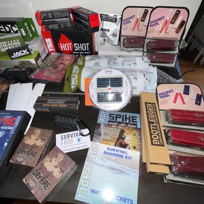 Lot 180 Survivalist Group Knives Pocket Tools Water Filters + Much More