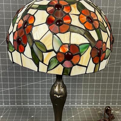 Tiffany Style Desk Lamp, (Real Glass Shade) 