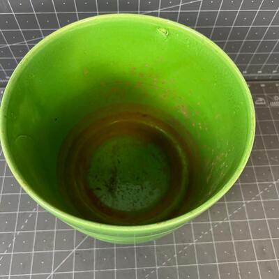 MCM - Green Ceramic Flower Pot 