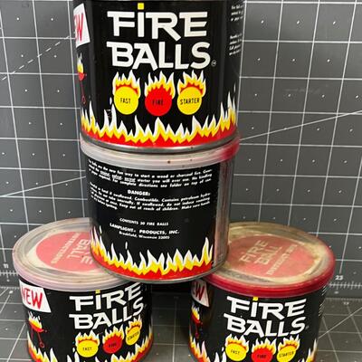 4 Fireball Tin Cans 