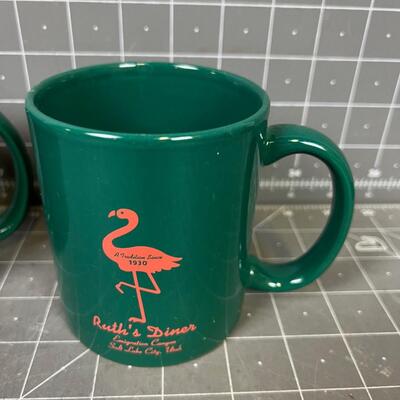 2 Vintage Ruth's Diner Coffee Cups