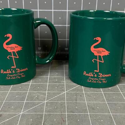 2 Vintage Ruth's Diner Coffee Cups