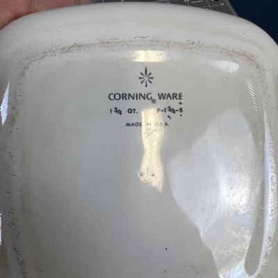 (5) Blue Cornflower Corning ware with lids 